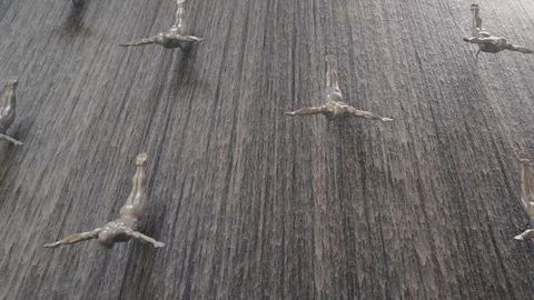 Close-up of The Human Waterfall, inside The Dubai Mall. Stock Footage 126759855