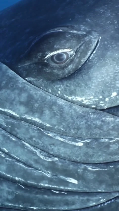Close up of a humpback whale's eye Stock Footage 328437696