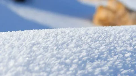 Close Up Ice Crystal Snow on Ground Video stock 22070270
