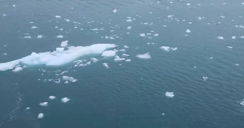 Close up of Ice Floating Stock Footage 93436449