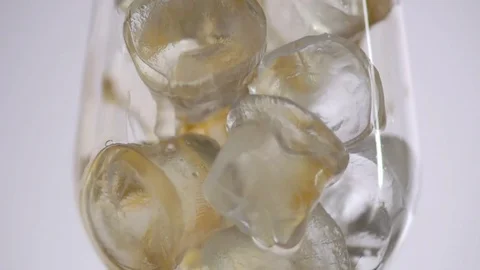 Close-up of ice in a glass. Stock Footage 77630476