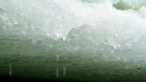 Close up of ice melting in Antarctica Stock Footage 88284541