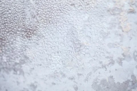 Close up of ice on the surface of the glass. Stock Photos