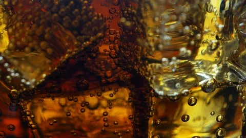Close up iced cube and cola background Stock-Footage 107399033