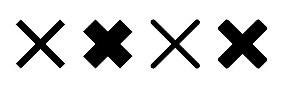 Close icon set. Delete icon vector. cross sign Stock-Illustration