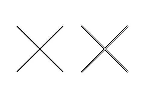 Close icon set. Delete icon vector. cross sign Stock Illustration