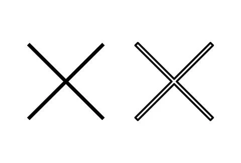 Close icon set. Delete icon vector. cross sign Stock Illustration