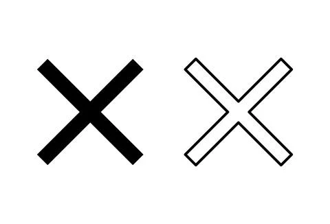 Close icon set. Delete icon vector. cross sign Stock Illustration