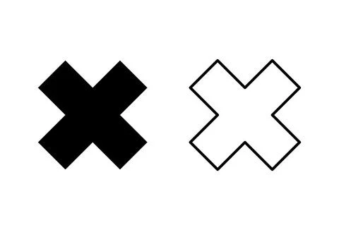 Close icon set. Delete icon vector. cross sign Illustrazione stock