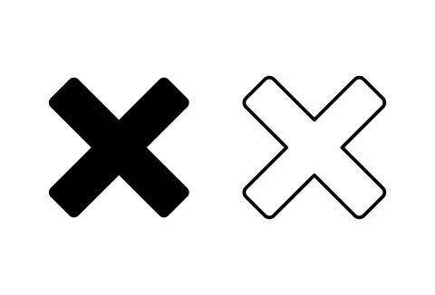 Close icon set. Delete icon vector. cross sign Illustrazione stock