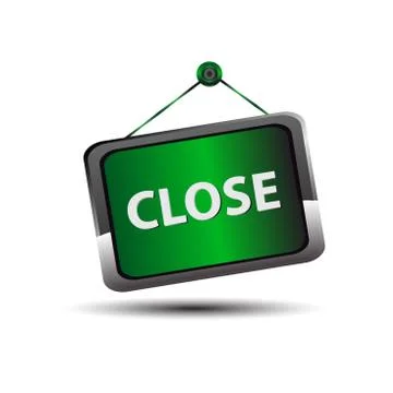 Close icon sign vector label Stock Illustration