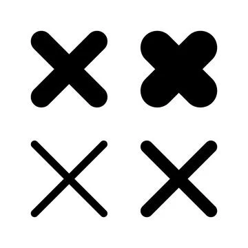 Close icon vector. Delete sign and symbol. cross sign Stock Illustration