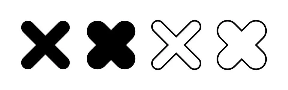 Close icon vector. Delete sign and symbol. cross sign Stock Illustration