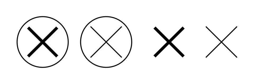 Close icon vector. Delete sign and symbol. cross sign Stock Illustration