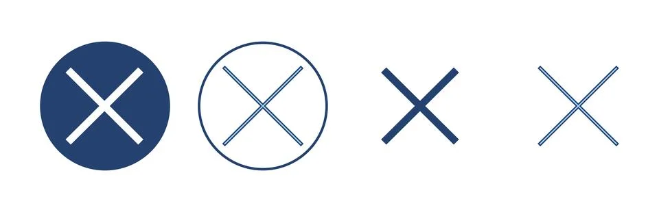 Close icon vector. Delete sign and symbol. cross sign Stock Illustration