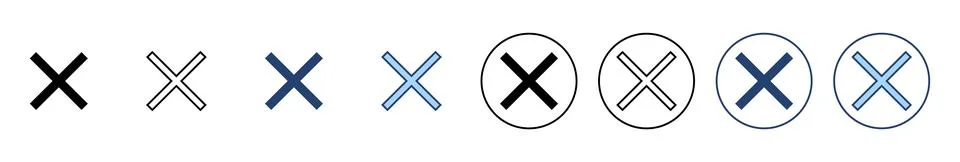 Close icon vector. Delete sign and symbol. cross sign Stock Illustration