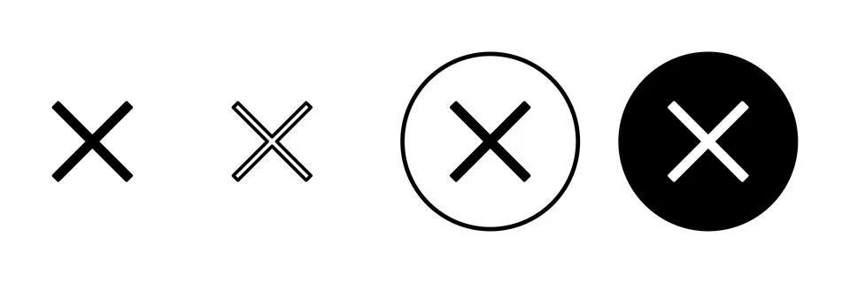Close icon vector. Delete sign and symbol. cross sign Stock Illustration