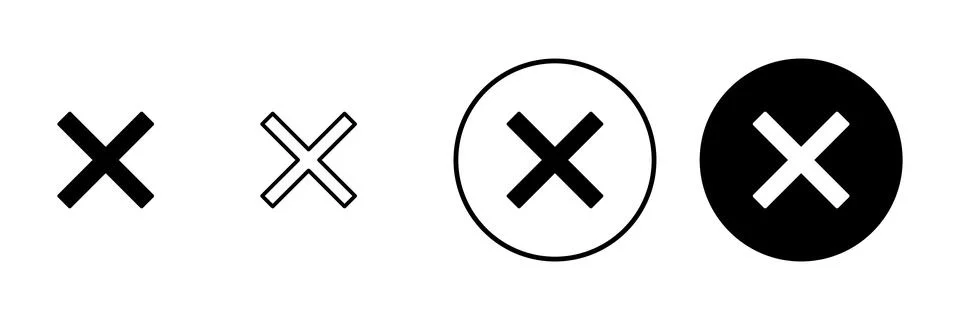 Close icon vector. Delete sign and symbol. cross sign Stock Illustration