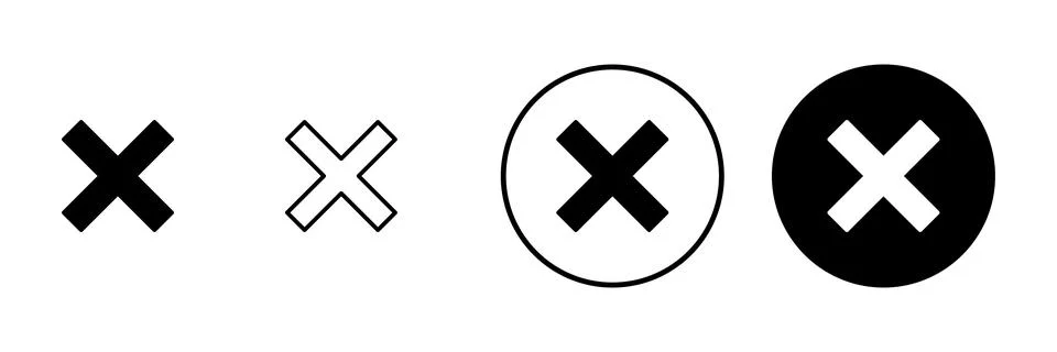 Close icon vector. Delete sign and symbol. cross sign Stock Illustration