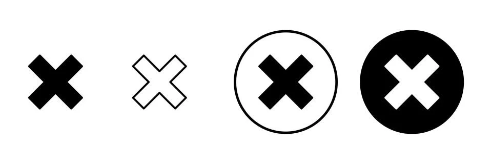 Close icon vector. Delete sign and symbol. cross sign Stock Illustration