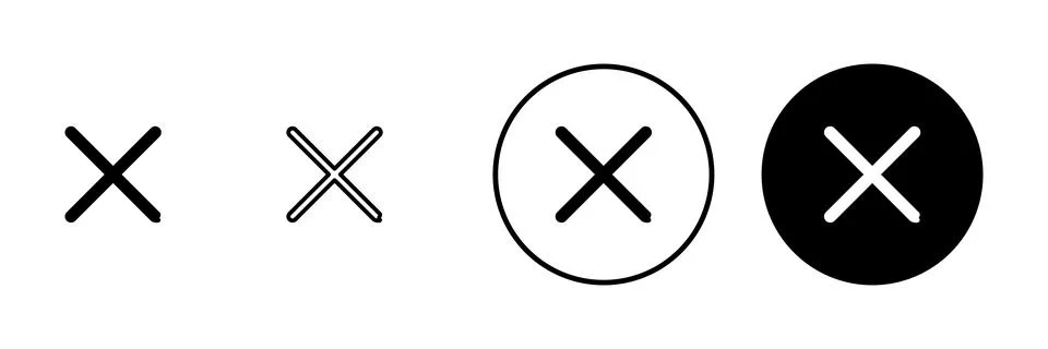 Close icon vector. Delete sign and symbol. cross sign Illustrazione stock