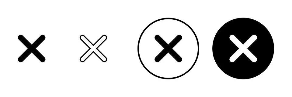 Close icon vector. Delete sign and symbol. cross sign Stock Illustration