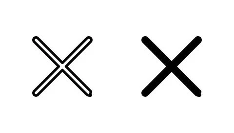 Close icon vector. Delete sign and symbol. cross sign Stock Illustration