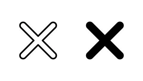Close icon vector. Delete sign and symbol. cross sign Stock Illustration