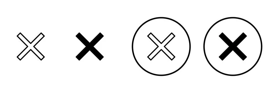 Close icon vector. Delete sign and symbol. cross sign 스톡 일러스트
