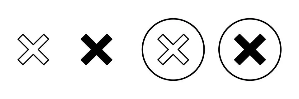 Close icon vector. Delete sign and symbol. cross sign Stock Illustration