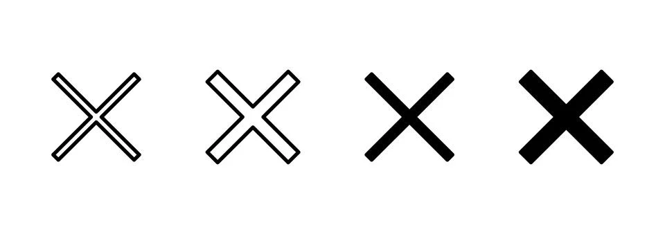 Close icon vector. Delete sign and symbol. cross sign Illustrazione stock