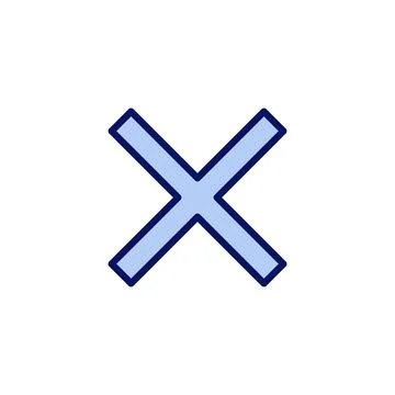 Close icon vector. Delete sign and symbol. cross sign Stockillustratie