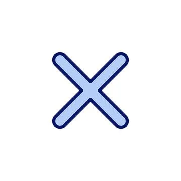 Close icon vector. Delete sign and symbol. cross sign Stockillustratie