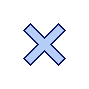 Close icon vector. Delete sign and symbol. cross sign Stockillustratie