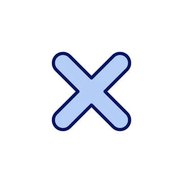Close icon vector. Delete sign and symbol. cross sign Stockillustratie