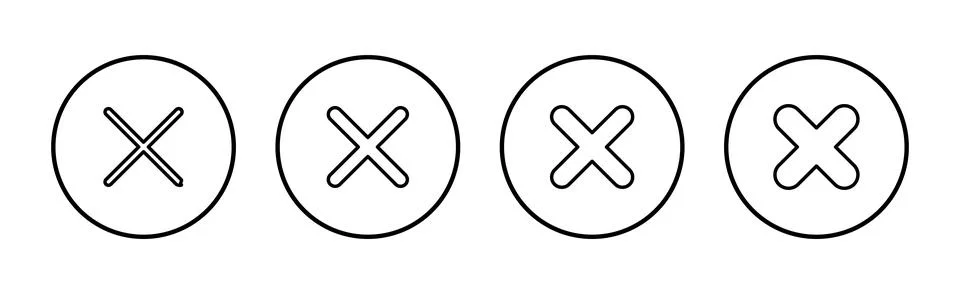Close icon vector. Delete sign and symbol. cross sign Stock-Illustration