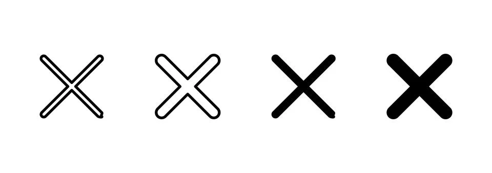 Close icon vector. Delete sign and symbol. cross sign Stock Illustration