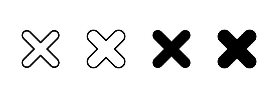 Close icon vector. Delete sign and symbol. cross sign Stock Illustration