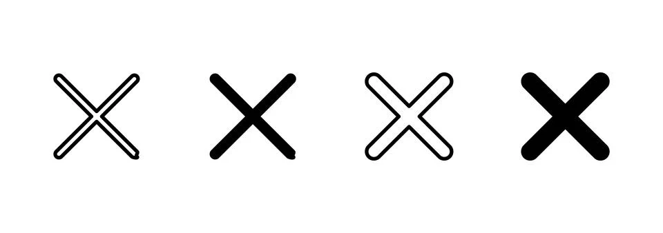Close icon vector. Delete sign and symbol. cross sign イラスト素材