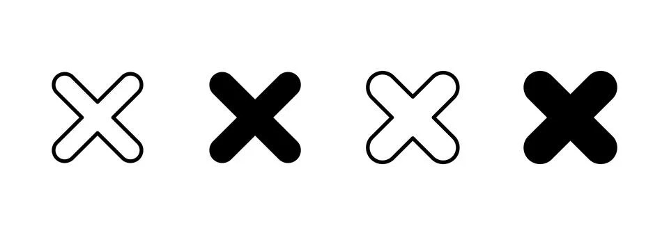 Close icon vector. Delete sign and symbol. cross sign イラスト素材