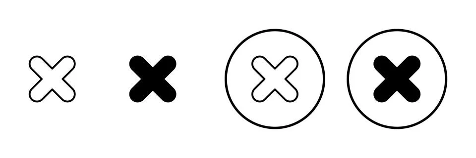 Close icon vector. Delete sign and symbol. cross sign Stock Illustration