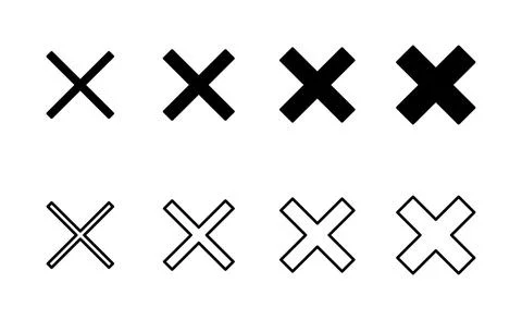 Close icon vector. Delete sign and symbol. cross sign Illustrazione stock