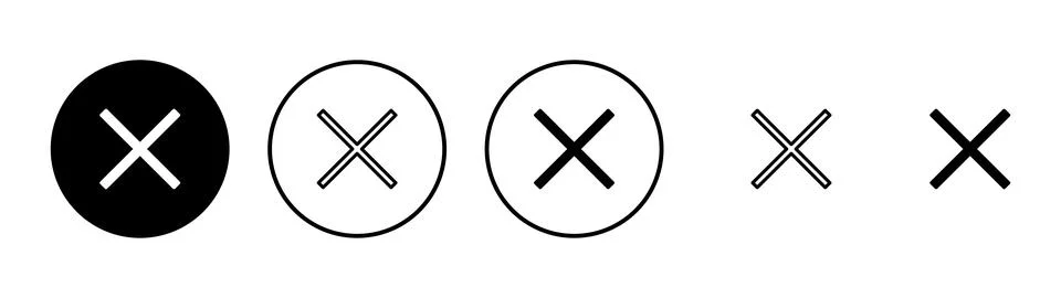 Close icon vector. Delete sign and symbol. cross sign Stockillustratie