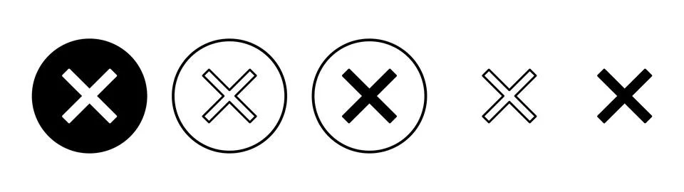 Close icon vector. Delete sign and symbol. cross sign Illustrazione stock