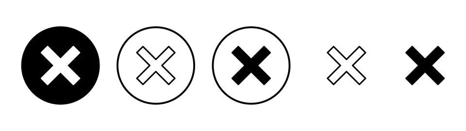 Close icon vector. Delete sign and symbol. cross sign Illustrazione stock