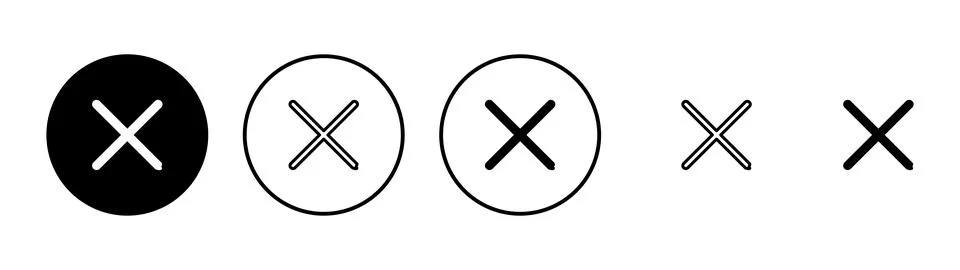 Close icon vector. Delete sign and symbol. cross sign Stock Illustration