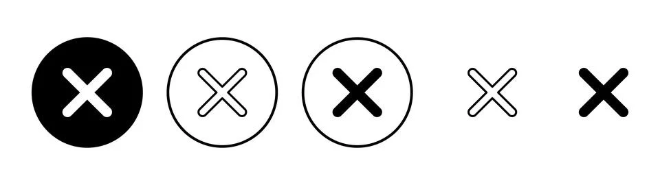 Close icon vector. Delete sign and symbol. cross sign Illustrazione stock