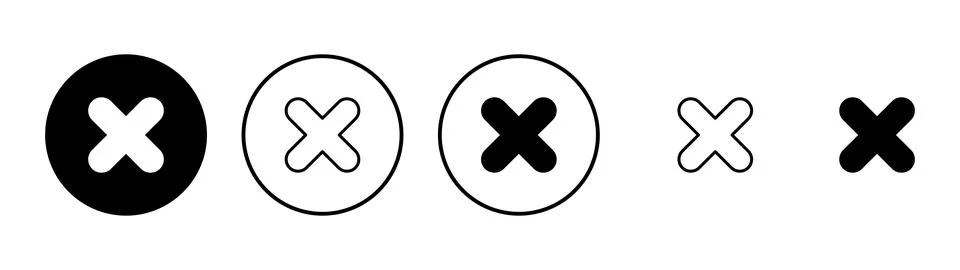 Close icon vector. Delete sign and symbol. cross sign イラスト素材
