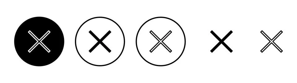 Close icon vector. Delete sign and symbol. cross sign イラスト素材