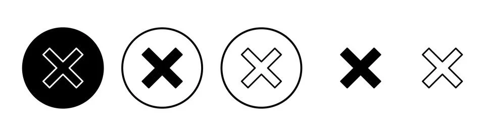 Close icon vector. Delete sign and symbol. cross sign 스톡 일러스트